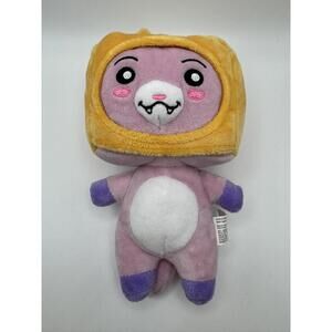 Lankybox Foxy 7" Tall Plush Stuffed Toy Purple Cat Yellow Box 2022 Bonkers Toys